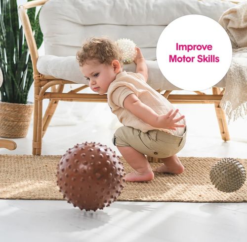 כדור תחושות/עיסוי ענק אטום ורך עם זיזים בגודל 18 ס