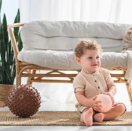 כדור תחושות/עיסוי ענק אטום ורך עם זיזים בגודל 18 ס