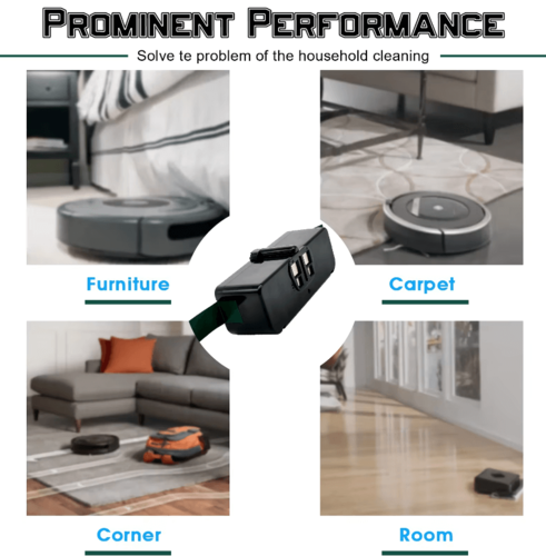 סוללה תואמת לאיירובוט רומבה iRobot 6400mAh Roomba שחורה