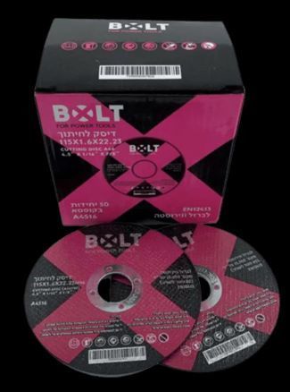 דיסק פלקס 4.5X1.6 לחיתוך ברזל/נירוסטה BOLT A4516
