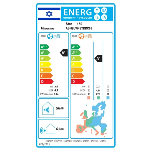 מזגן עילי HISENSE הייסנס STAR 150 INV