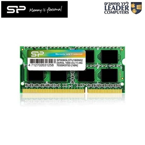 כרטיס זיכרון ראם למחשב נייד Silicon Power 8GB 1600MHz 1.35V DDR3