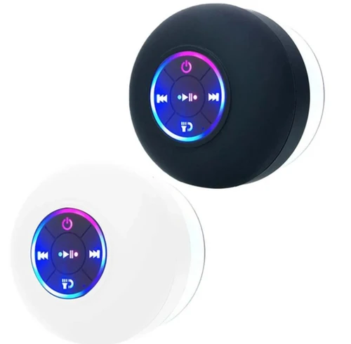 רמקול מקלחת עם תאורה צבעונית LED