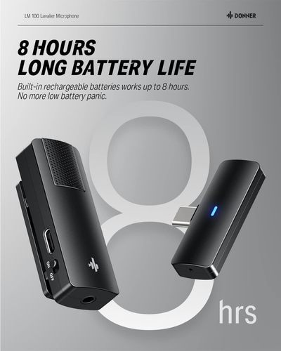 מיקרופון אל חוטי לטלפון חכם Lavalier Microphone for iOS/Android LM100 | EC6646 מבית DONNER