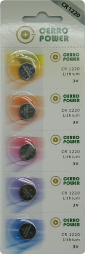 5 יחידות סוללת ליתיום מסוג כפתור CR-1220.