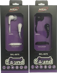אוזניות סיליקון עם מיקרופון SAKAL SKL6670.
