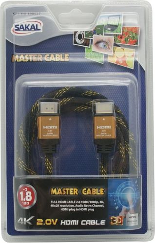 כבל HDMI בתקן 2.0V באורך 1.8 מטר  .