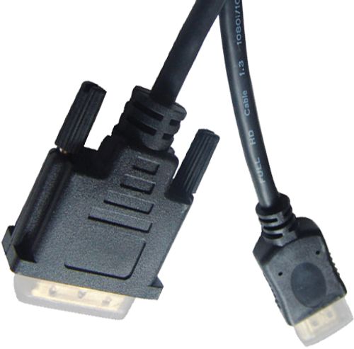 כבל HDMI-DVI 24+1 באורך 1.8 מטר(DVI-HDMI)