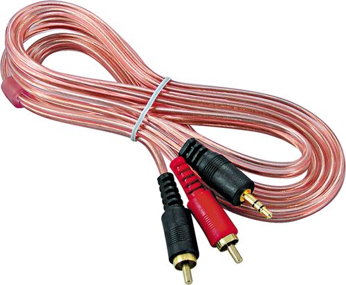 כבל  2RCA-AUX באורך 5 מטר שקוף(AUX-2RCA).
