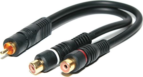 כבל מפצל RCA  ל-2RCA.