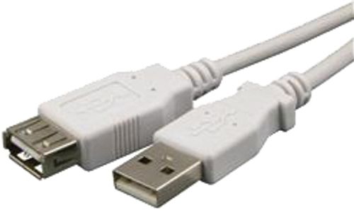 כבל מאריך USB בתקן 2.0V באורך 0.5 מטר.