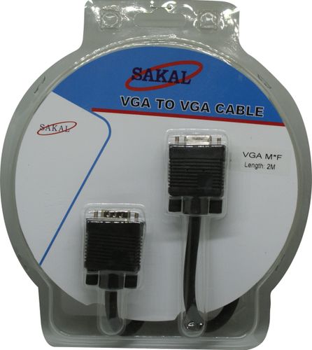 כבל מאריך למסך VGA באורך 2 מטר SAKAL.