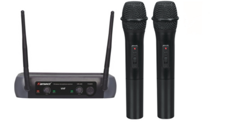 זוג מיקרופנים ידניים אלחוטיים PRO AUDIO JRU-001D