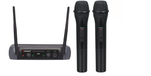 זוג מיקרופנים ידניים אלחוטיים PRO AUDIO JRU-001D