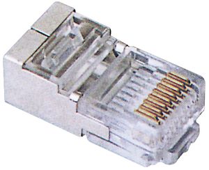תקע רשת עם סיכוך לכבל CAT6.