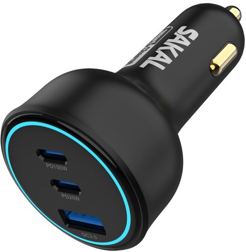 מטען רכב מהיר 2XTYPE-C+USB 138W.