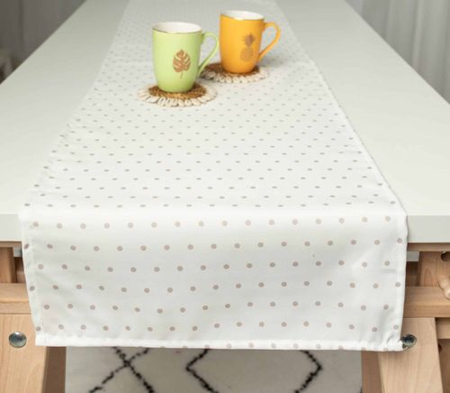 מפת שולחן איב נקודות - אבן - 140x300
