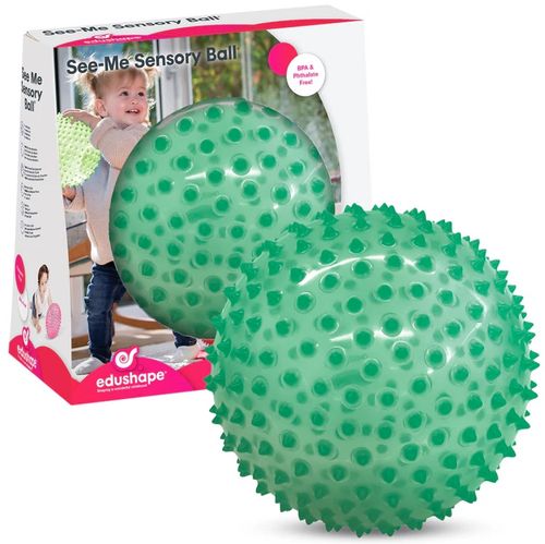 כדור תחושות/עיסוי ענק שקוף ורך עם זיזים בגודל 18 ס