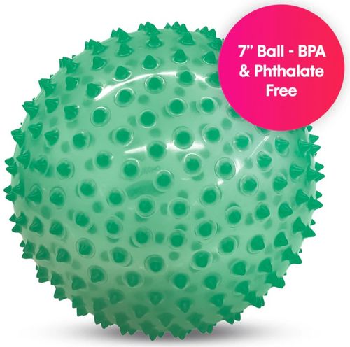 כדור תחושות/עיסוי ענק שקוף ורך עם זיזים בגודל 18 ס