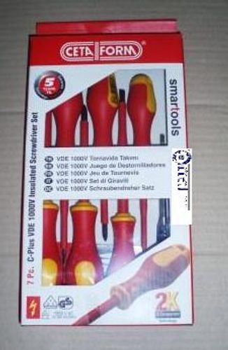 סט 6 מברגים מבודדים 1000V +טסטר