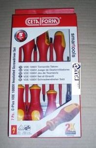 סט 6 מברגים מבודדים 1000V +טסטר