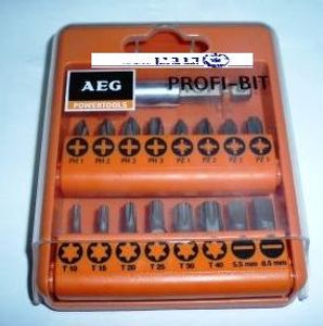 סט ביטים 17י"ח רגיל +טורקס PROFI BIT AEG