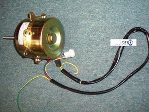 מנוע מעבה מזגן סיני קטן זהוב 3 חוטים 35W עם הברגה וכתום