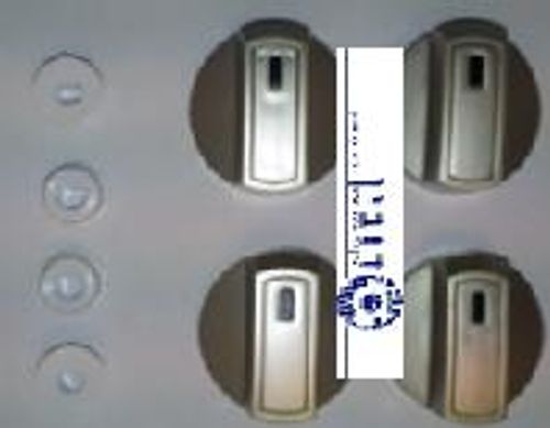סט 4 כפתורים אוניברסלי בז / כסוף 6-8מ