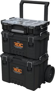 ארגז כלים מקצועי נייד 3 חלקים 22" KETER ROC(ארגונית ברגים שקופה)