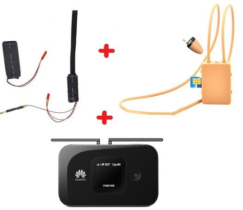 סט – מצלמת טקסט + אוזניה נסתרת bluetooth