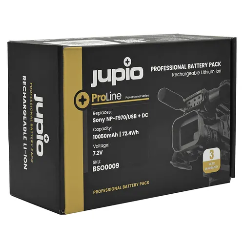 סוללת ליתיום Jupio *ProLine* NP-F970 (USB 5V/DC 8.4V output) 10050mAh