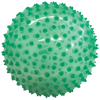 כדור תחושות/עיסוי ענק שקוף ורך עם זיזים בגודל 18 ס"מ - ירוק