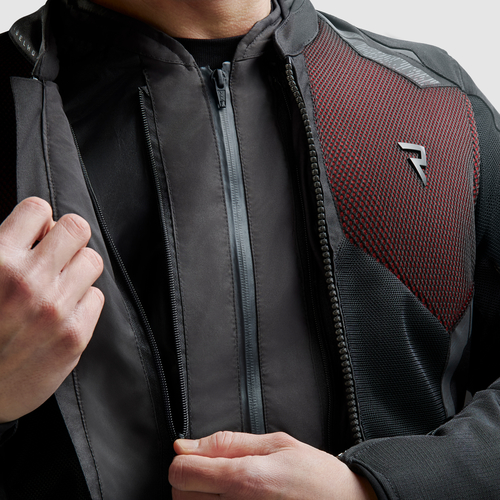 מעיל רב עונתי רבל הורן שחור / אדום - REBELHORN JAX JACKET