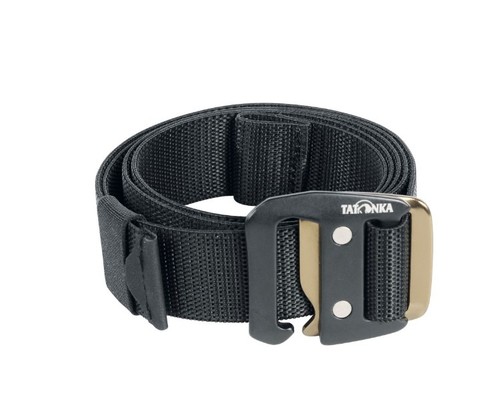 חגורת טיולים אלסטית שחורה  TATONKA - 38mm
