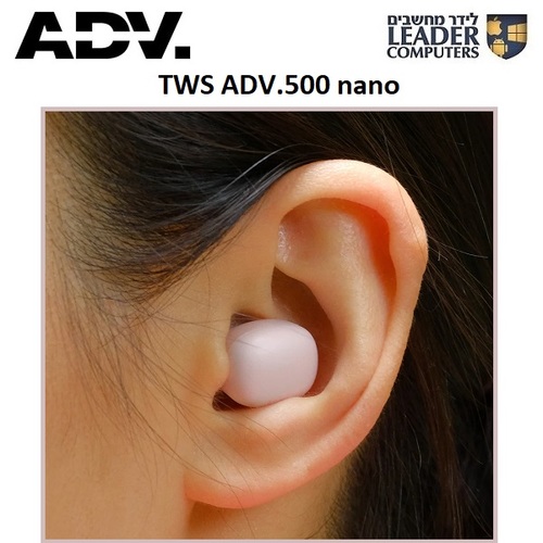 אוזניות בלוטות' קטנות ADV. 500 TWS Earbuds