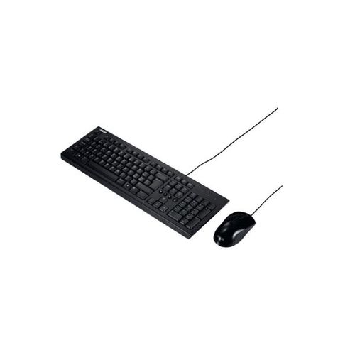 ASUS U2000 Keyboard+Mouse Set/Wired Set/Cables Length 1.5M/1000dpi/Copilot/Black