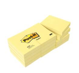 פתקיות ממו צהובות POST-IT 34.9X47.6 (100 דף) - מארז 12