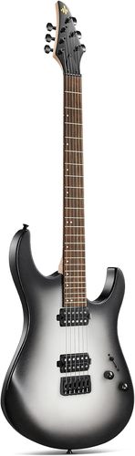 גיטרה חשמלית EC6737 DMT100 עם מוצרים נלווים Donner Solid Body Electric Guitar בצבע שחור לבן מבית DONNER