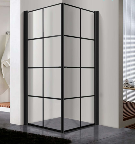 מקלחון פינתי שחור קוביות BLACK CUBE T (79.5-77.5) (87.5-89.5)   