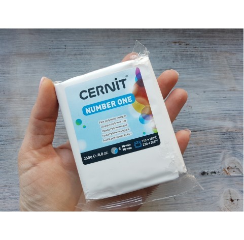 חימר פולימרי סרניט 250 גרם CERNIT סדרת NUMBER ONE - לבן