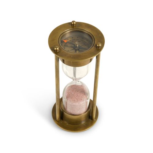 שעון חול עם מצפן זהב מט Compass Hourglass