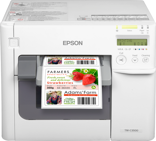   מדפסת ‏הזרקת דיו ‏להדפסת מדבקות ותוויות Epson TM-C3500 אפסון