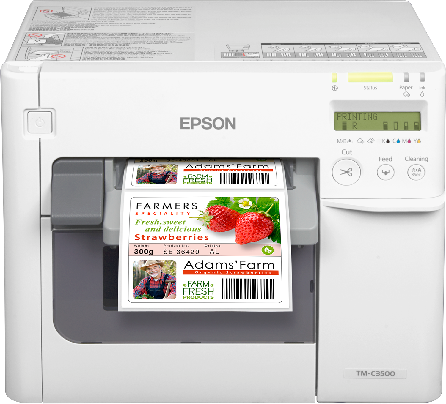   מדפסת ‏הזרקת דיו ‏להדפסת מדבקות ותוויות Epson TM-C3500 אפסון