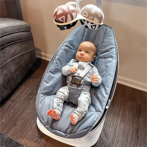 נדנדה חשמלית וטרמפולינה מאמארו 5.0 mamaRoo בעיצוב חדש ושליטה מהטלפון - כחול