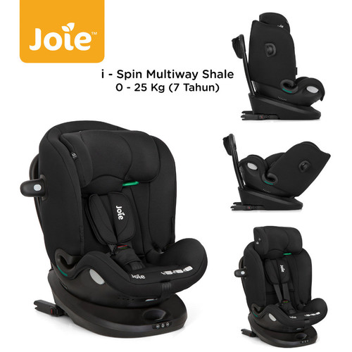 כסא בטיחות מסתובב מלידה ועד 25 קג I-Spin Multiway שחור-Shale