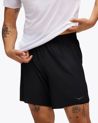 M GLIDE 7'' SHORT 2iIN1-שחור -  מכנסי ריצה גברים הוקה