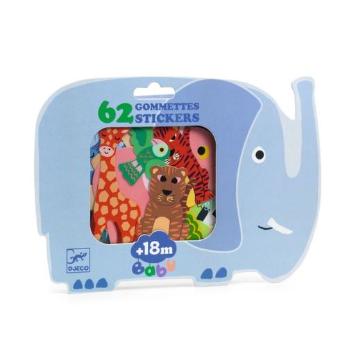 62 מדבקות לקטנטנים - חיות הסוואנה