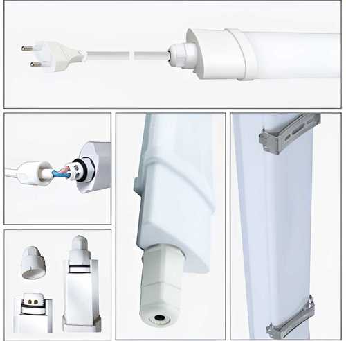 פס מוגן מים 120CM הרמטי 60w+ כבל 2 מ' ותקע מידי באקו סוכות
