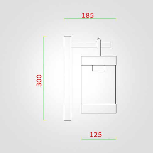 מנורת קיר גינה רייס IP44 E27