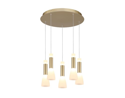 5 תלוי על בסיס עגול זהב LED 5X7W